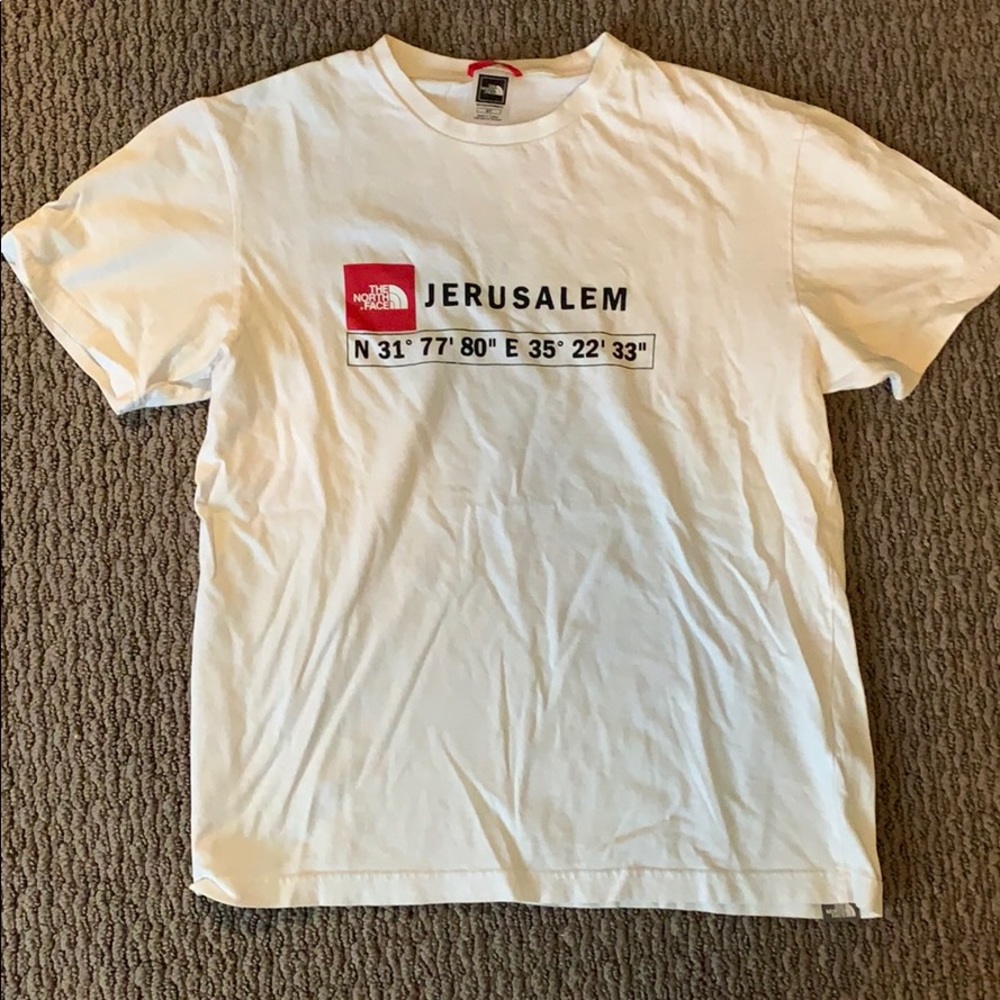 North a Face Jerusalem Coordinates T shirt
